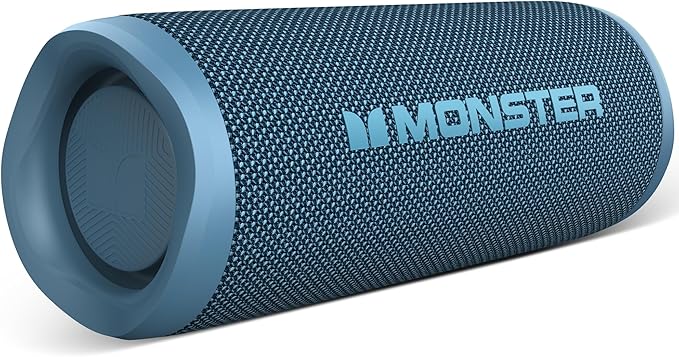 Monster S620 Bluetooth Speaker, Wireless Portable Outdoor Bluetooth Speakers, 60W True Wireless Stereo IPX8 Waterproof, Dual PairingBluetooth 5.4 Built-in Mic, Perfect for Home, Blue by Monster