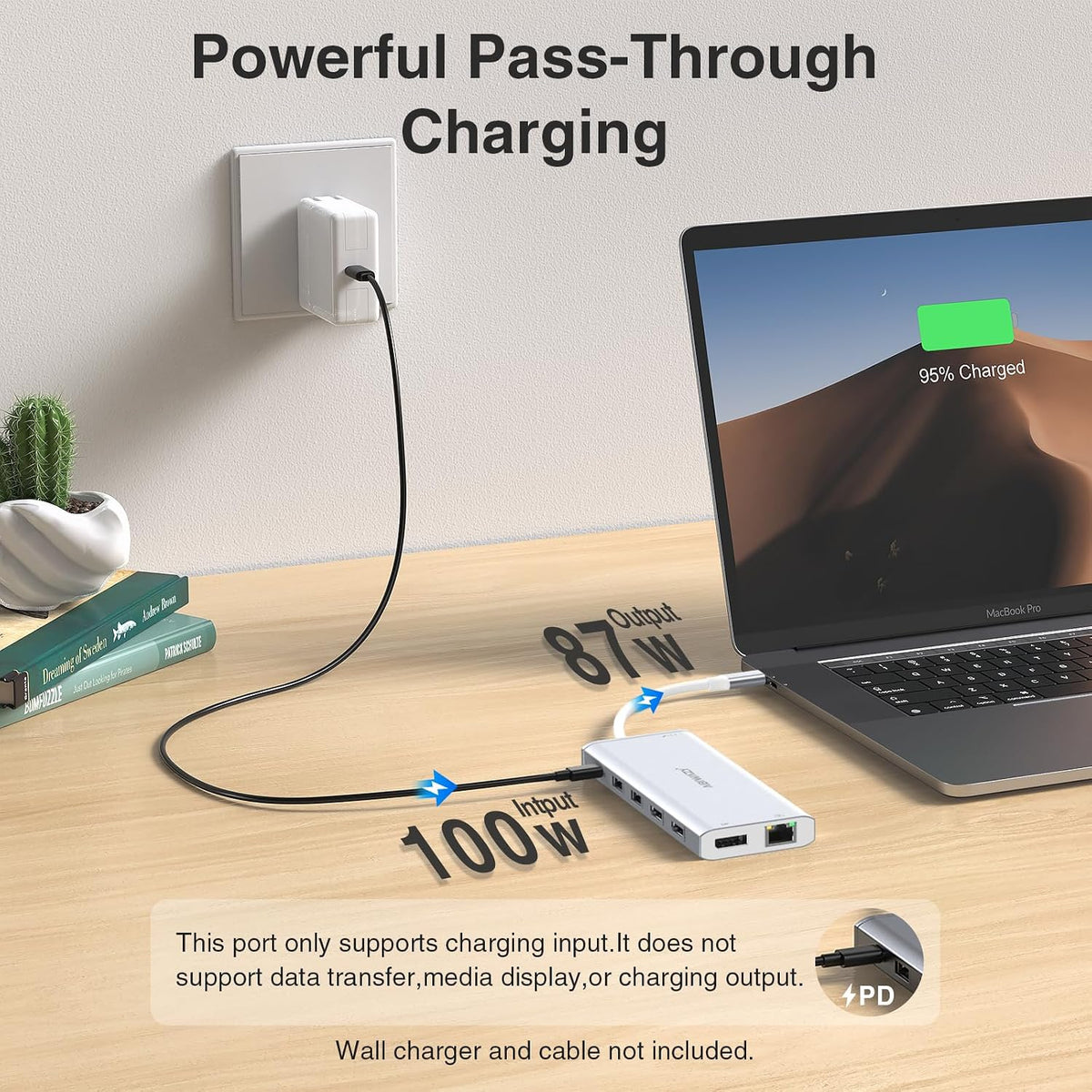 USB C Hub USB-C Docking Station Dual Monitor Triple Display Multi Adapter - Image 5