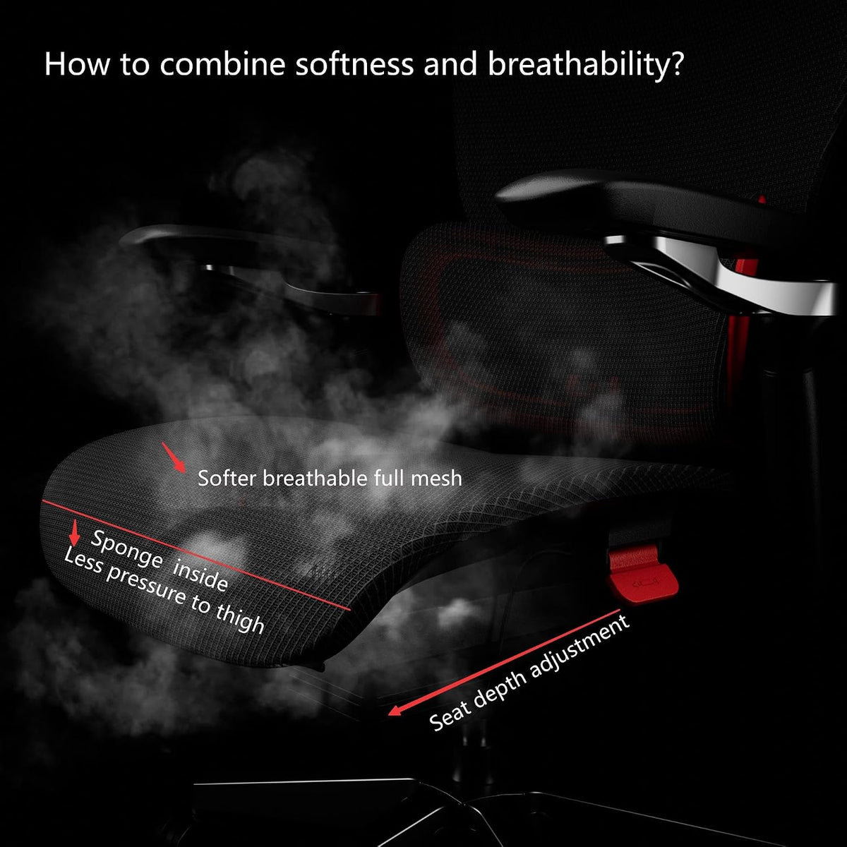 Ergonomic Office Chair, Mesh Computer Chair,Home Desk Chair - Image 8