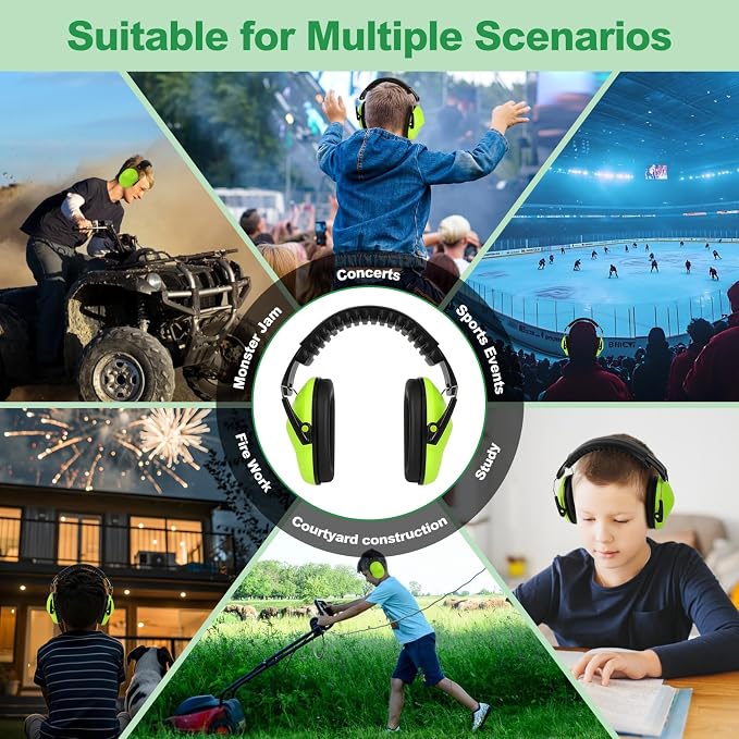 Floriogra 2 Pack Noise Cancelling Headphones for Kids/Toddler Ear Muffs | 28dB SNR Kids Ear Protection for Autism Children Noise Reduction Earmuffs for Concerts, Monster Jam, Air Shows, Fireworks - Image 7