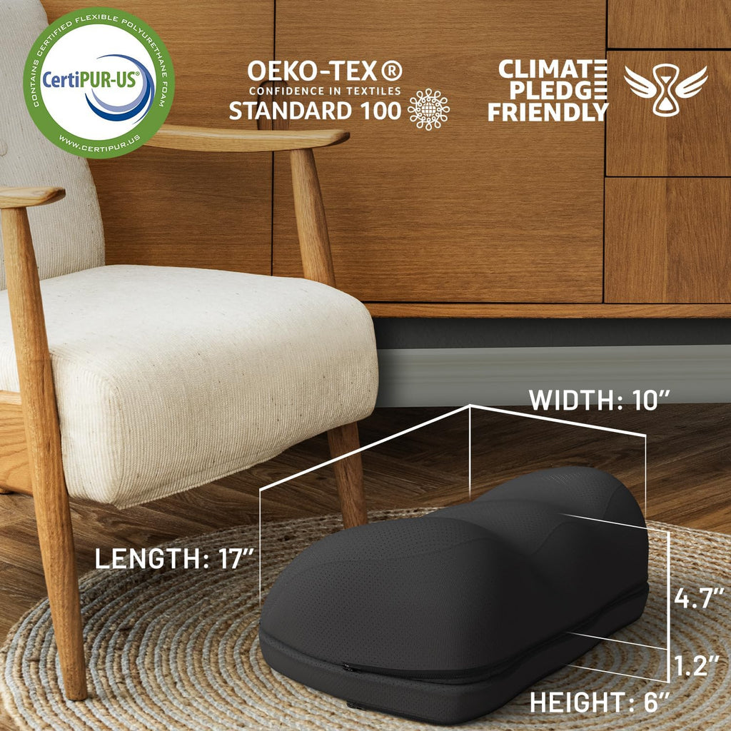 Everlasting Comfort Adjustable Cloud Foot Rest for Under Desk at Work with Pressure Point Nodes - Comfortable Memory Foam Office Foot Stool & Desk Pillow, Gaming & Home Accessories - Image 6