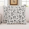 18x18 Chenille Jacquard Throw Pillow Cover, Off-White Vintage Floral Cushion Case with Piped Edges, Decorative Accent for Sofa, Couch & Bed, 2 Pack by Vfuty