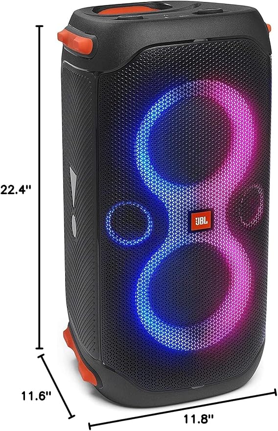 JBL PartyBox 110 - Portable Party Speaker with Built-in Lights, Powerful Sound and deep bass, Black | Powerful JBL Original Pro Sound, Dynamic light show that syncs to the beat, 12 hours of playtime, IPX4 splashproof - Image 10