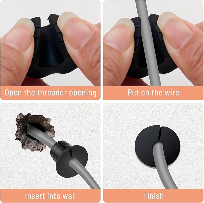 Cable Grommet Routing Kit for Starlink for 3/4 inch Wall Hole, Starlink Accessories, Silicone Cable Wall Pass, Starlink Anti-Slip Wall Grommets for Cables (3/4 inch) 2 Pcs - Image 3