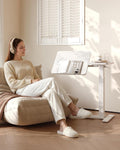 FLEXISPOT 32" Gas Spring C Table with Split Tilting Top,Mobile Side Table by FLEXISPOT
