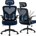 Office Chair Ergonomic Desk Chair with Adjustable Headrest Lumbar Support, High Back Breathable Mesh Chair with 120° Tilt & Flip-Up Armrests, Swivel Comfy Task Computer Chair for Work, Study by Hayelf