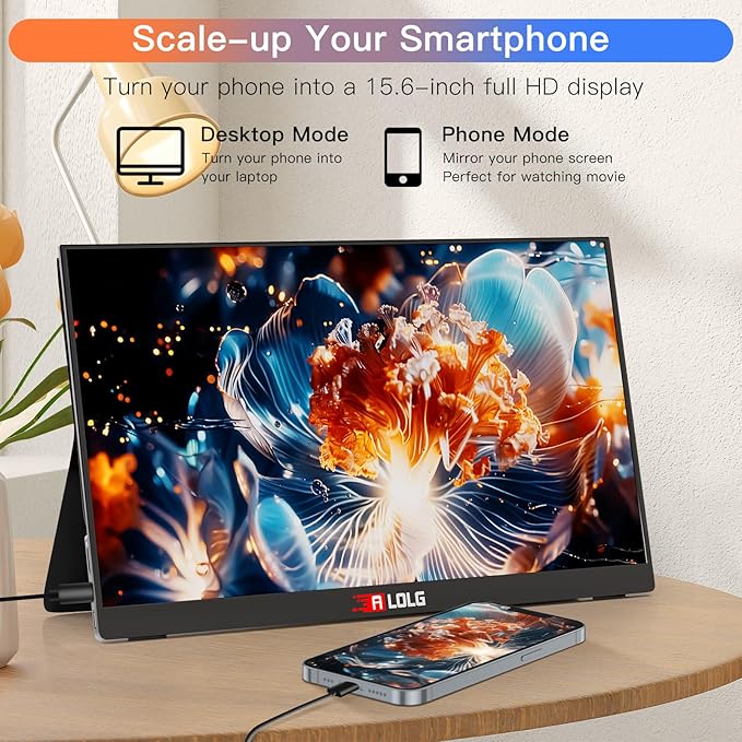 13.5" Portable Monitor for Laptop, 2K FHD 60Hz with USB-C & HDMI | Full-function USB-C one-cable video & power HDMI port, for laptops, phones, PS5, Switch, Xbox without extra adapters - Image 5