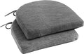 IPYNBAP Chair Cushions for Dining Chairs, Kitchen Chair Cushions, 16'' x 16'' x 2'', Non Slip Indoor Seat Cushions, Chair Pads for Dining Chairs with Ties & Removable Cover, Set of 2, Dark Grey by IPYNBAP