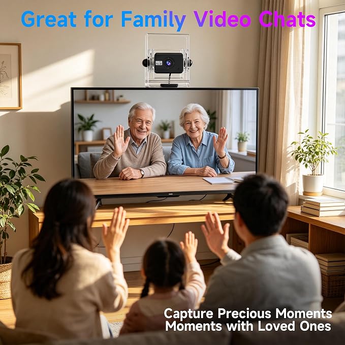 1080P USB HD Webcam with Microphone， Web Camera for PC，with Auto White Balance for Video Calls, Live Streaming Gaming & Online Meetings ，USB Streaming Camera - Image 6