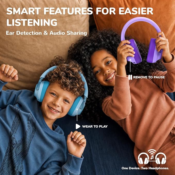 iClever Q950 Hearing Care Certified Noise Cancelling Headphones for Kids | SafeSound Tech 3.0, TÜV Certified, Sensory Inclusive for Autism, Red Dot Award Winner, 60H Playtime, Storage Case for Travel - Image 7