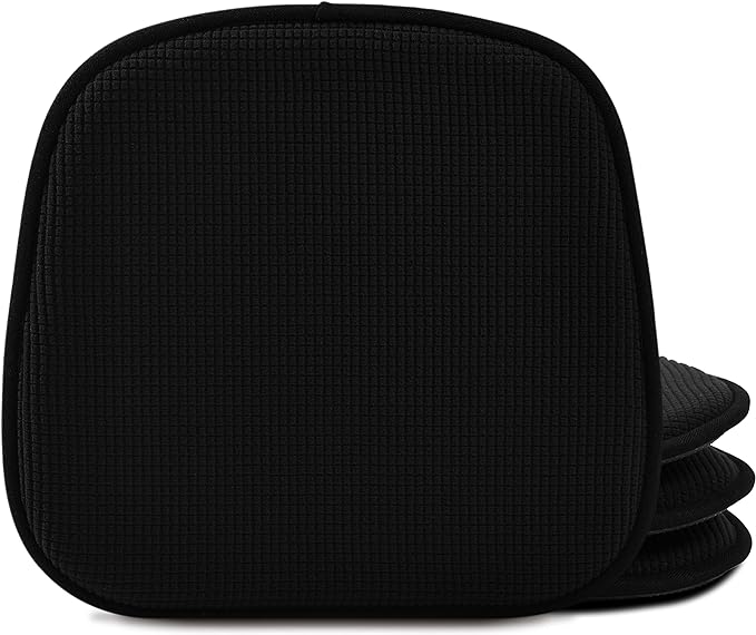 Shinnwa Dining Chair Cushions 4 Pack, Non Slip Indoor Chair Pads, U-Shaped Kitchen Seat Cushions, Set of 4, 15 x 16 Inches, Black by Shinnwa