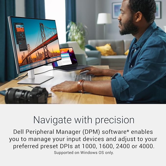 Dell Premium Wireless Keyboard and Mouse - KM720 - USB wireless receiver, 12 programmable keys of F1-F12, Mouse Buttons Qty 7, DPI. 1000, 1600 (default), 2400, 4000, Advanced Exchange Service - 1 year - Image 3