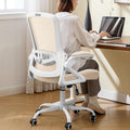 Ergonomic Office Chair Desk Chair with Adjustable Lumbar Support | Mesh Computer Chair Home Office Desk Chair with Flip-up Armrests Executive Task Chair Comfy Mesh Gaming Chair (Buff Beige) by NexthroOfficeChair