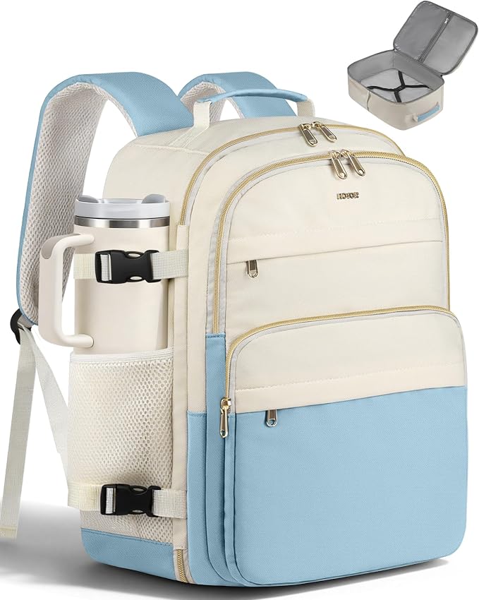 HOTOR Travel Backpack Women Flight Approved Carry on Bag | 15.6inch Laptop Computer Bag Flight Approved Personal Item Travel Bag for Work, Business, College by HOTOR