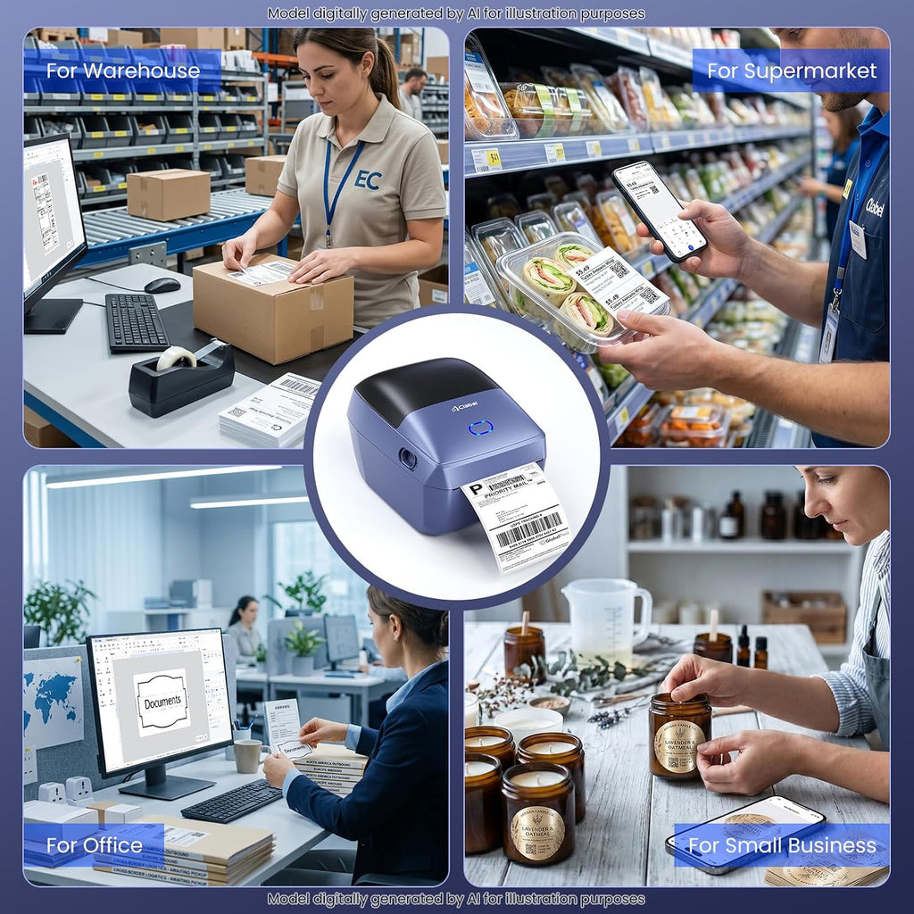 CLABEL G4 4x6 Shipping Label Printer with Built-in Paper Bin Small Business - Image 8