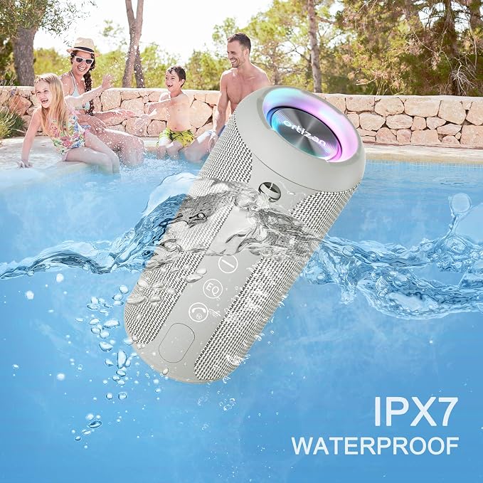 Ortizan Portable Bluetooth Speaker, IPX7 Waterproof Wireless Speaker with 24W Loud Stereo Sound, Outdoor Speakers with Bluetooth 5.0, 30H Playtime,66ft Bluetooth Range, Dual Pairing for Home - Image 8