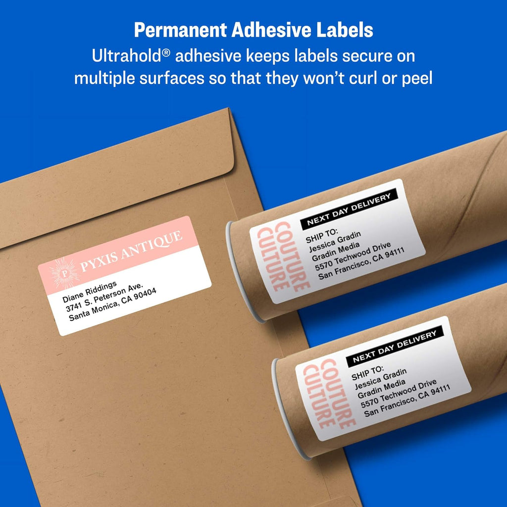 Avery Shipping Address Labels,Laser Printers,150 Labels, 3-1/3x4, Permanent Adhesive, TrueBlock,5 Packs (5264) - Image 5