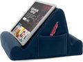 Brookstone Tablet Lap Cushion - Tablet/Phone/Ebook Holder for Bed, Flights, and Travel, Memory Foam Lap Desk for Reading and Hands Free Viewing, Compatible iPad and Kindle Accessories, Blue by Unknown