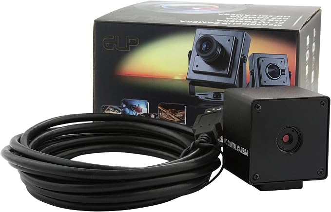 ELP 5mp Autofocus Fisheye Wide Angle USB Camera Module with Metal Case OV5640 Mini UVC USB2.0 Lightburn Camera Laser Engraver Webcam,9.9ft/3m Cable for Computer, Raspberry Pi, PC, Laptop, Jetson Nano - Image 6
