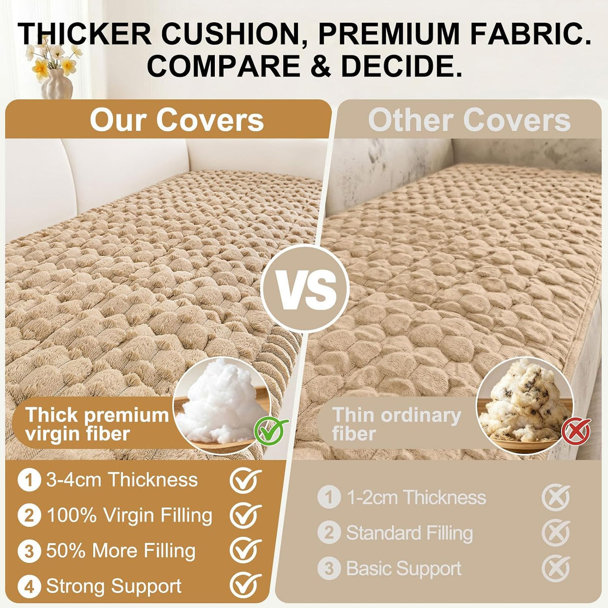 Smiry Couch Covers for Dogs, Non Slip Fuzzy Pet Sofa Protector Washable - Image 4