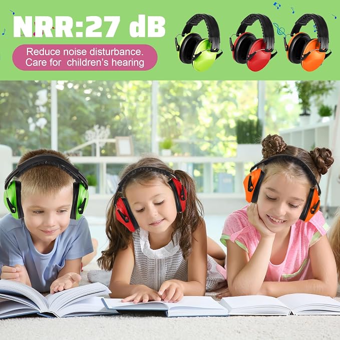 12 Pcs Kids Ear Protection Noise Cancelling Headphones Ear Muffs Bulk 27db Adult Noise Reduction Hearing Earmuff(Universal Fit (kids & Adults),Cute Style) - Image 6