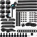 328Pcs Cable Management Kit, 8 Magnetic Cable Holder 69 Cable Clips | 4 Cable Sleeve Split,22Reusable Cable Strap,200 Nylon Cable Zip Ties ,25 Mounts TV Office,Nontoxic,Extra Strong Durable by OfficeArtCraftsProducts