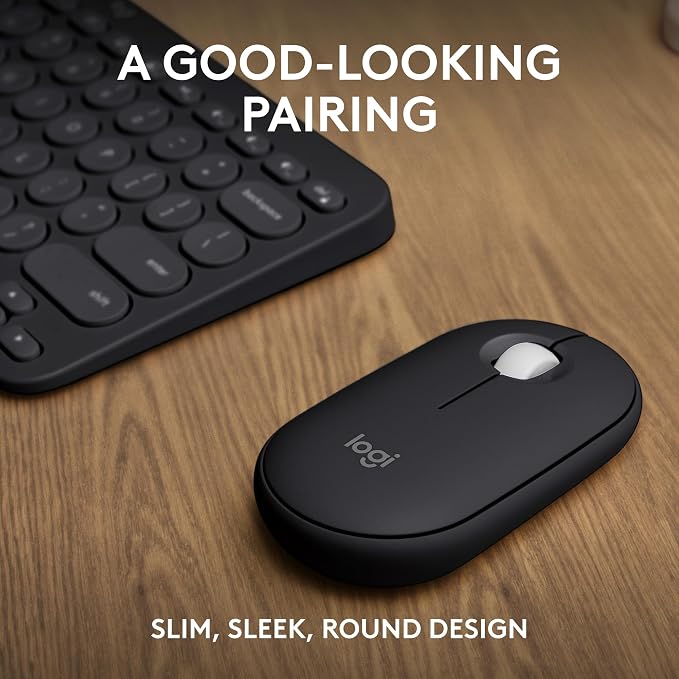 Logitech Pebble 2 Combo Wireless Keyboard and Mouse, Portable - Black | Quiet, portable, customizable, Logi Bolt, Easy-Switch, compatible with macOS, iPadOS, and Chrome - Image 2