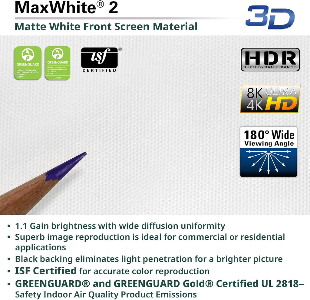 Elite Screens Manual Series, 100-INCH with 24" DROP, Pull Down Retractable Projector Screen, Movie Game Cinema, M100XWH-E24 - Image 7