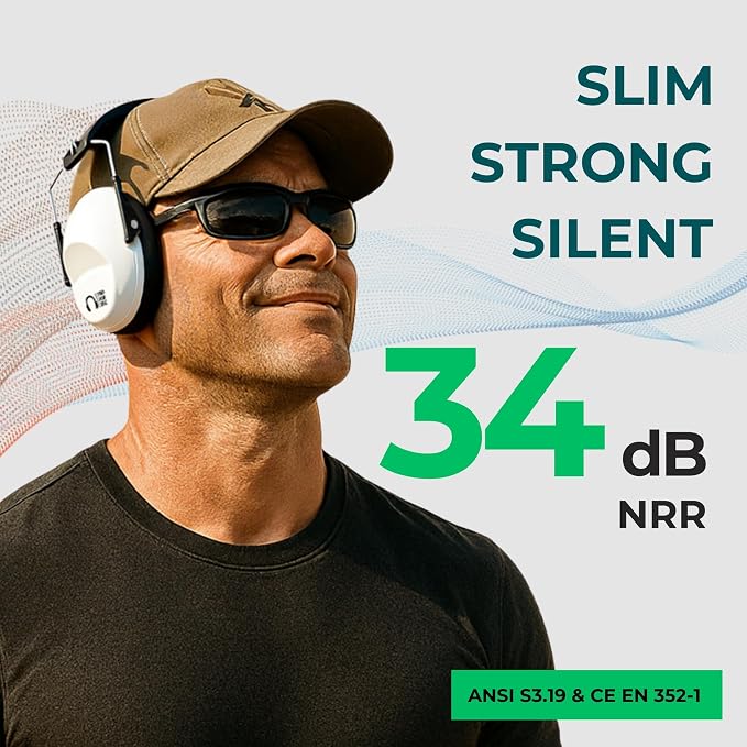 Pro For Sho 34dB NRR Hearing Protection Ear Muffs – Highest NRR Compact Design Ear Protection for Loud Events & Sensory Use - Image 2