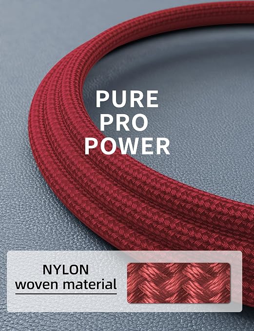USB C to C Cable 10FT, 2Pack USB C Charger Cable, Long Type C Fast Charging | Cable Nylon Braided USBC Charger Cord Compatible with iPhone 17/16/15/Pro/Plus/Pro Max/Samsung Galaxy S23/LG and More-Red - Image 7