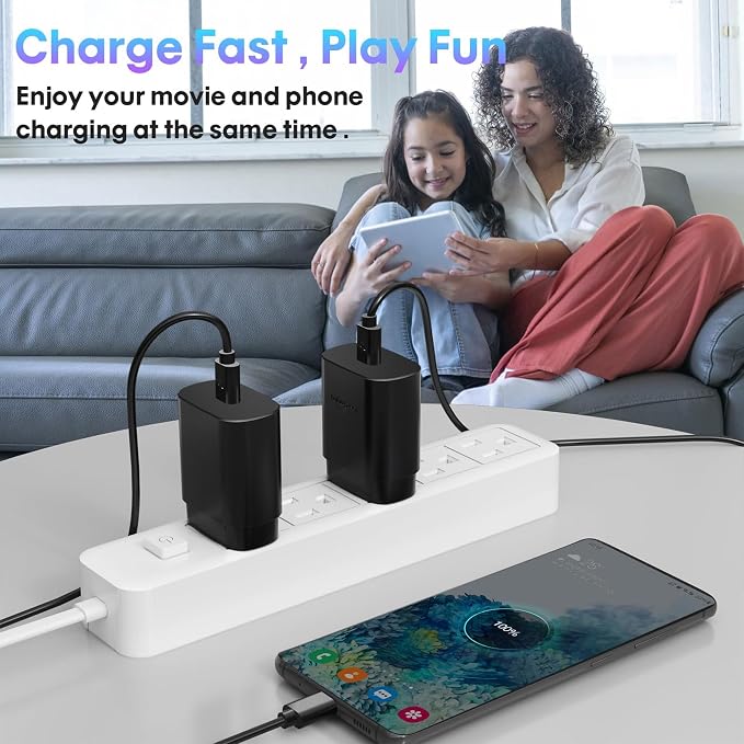 Type C Charger, 25W Type C Fast Charging Block, with USB C Charger Cable Compatible Galaxy S24/S23/S22/S22 Ultra/ S21/S21 Ultra/S20/ S20 Plus/ S20 Ultra/ S10/ S10e/ S10 Plus - Image 8
