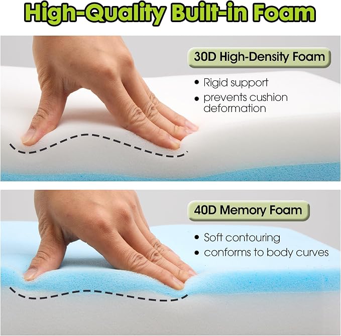 Stadium Cushion with Dual-Layer Foam (30D Support + 40D Memory), High Elasticity & Breathable, Waterproof Thick Bleacher Pad for Long Games, Portable for Outdoor Indoor Seating - Image 4