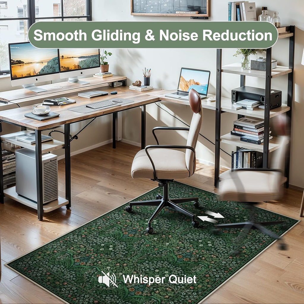 Home Office Chair Mat for Hardwood Floor, 48"x60" Desk Floor Mat for Hard Floors, Under Desk Rug for Rolling Chair, Antil-Sip Large Protector Mat for Office Chair, Easy to Roll - Image 4