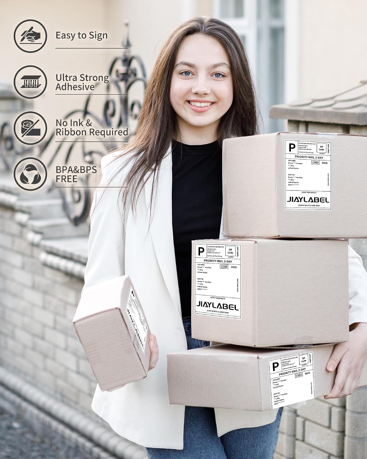 4x6 Thermal Mailing Labels for Direct Thermal Label Printer Shipping Sticker Paper for Address Postage, 250 Labels/Roll, 4 Rolls, Total 1000PCS - Image 6