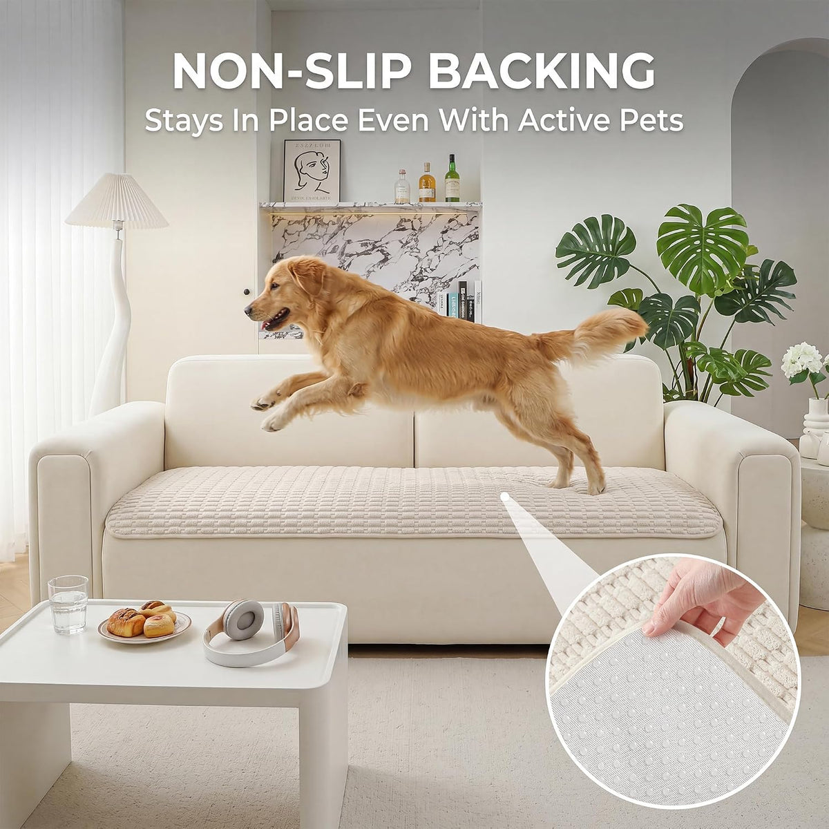 Foxdecor Couch Cover for Dogs Sofa Covers Non Slip Couch Pad Pet Friendly - Image 4