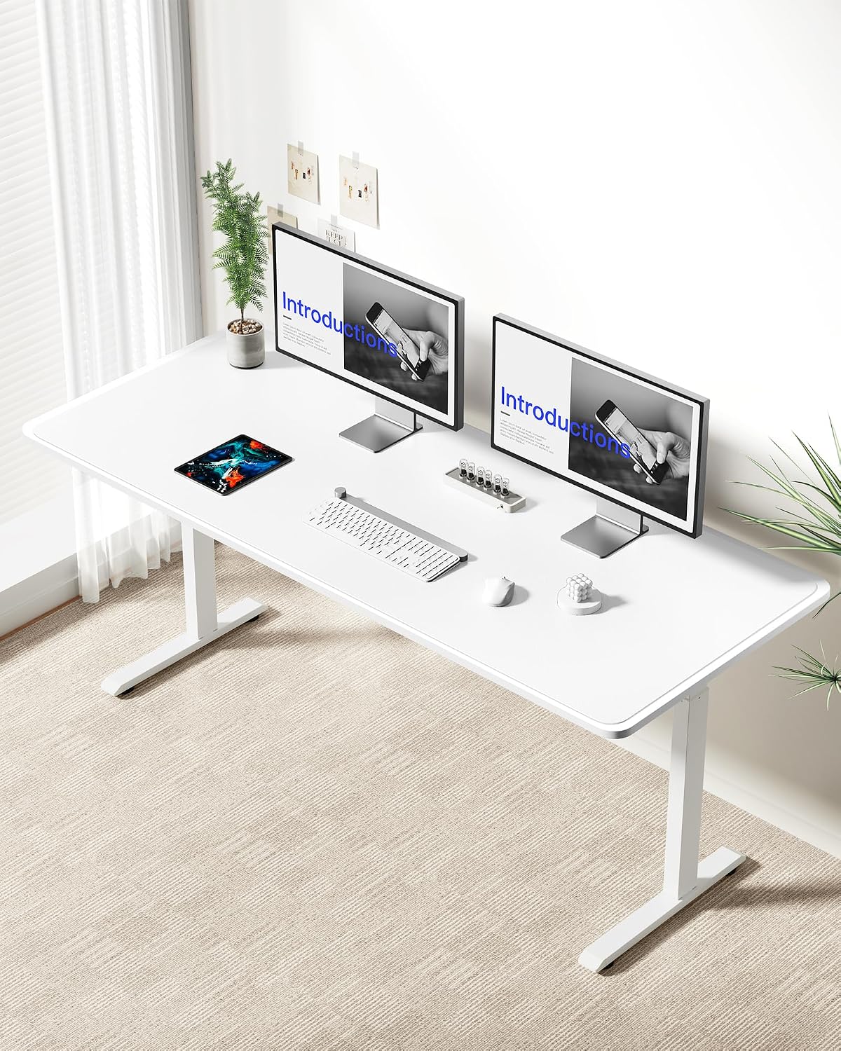 YSAGi Leather Desk Pad Protector, Office Desk Mat, Large Mouse Pad, Non-Slip PU Leather Desk Blotter, Laptop Desk Pad, Waterproof Desk Writing Pad for Office and Home (White,55" x 24") - Image 4