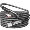 AINOPE 240W USB C to USB C Cable Fast Charging 15FT,Right Angle Fast Type C Charging Cable Fits iPhone 16 Pro Max Plus,iPhone 15,MacBook Air/Pro,iPad Pro,Samsung,Pixel,All Devices, Black, 1 Pack by AINOPE10yearsforphoneaccessories
