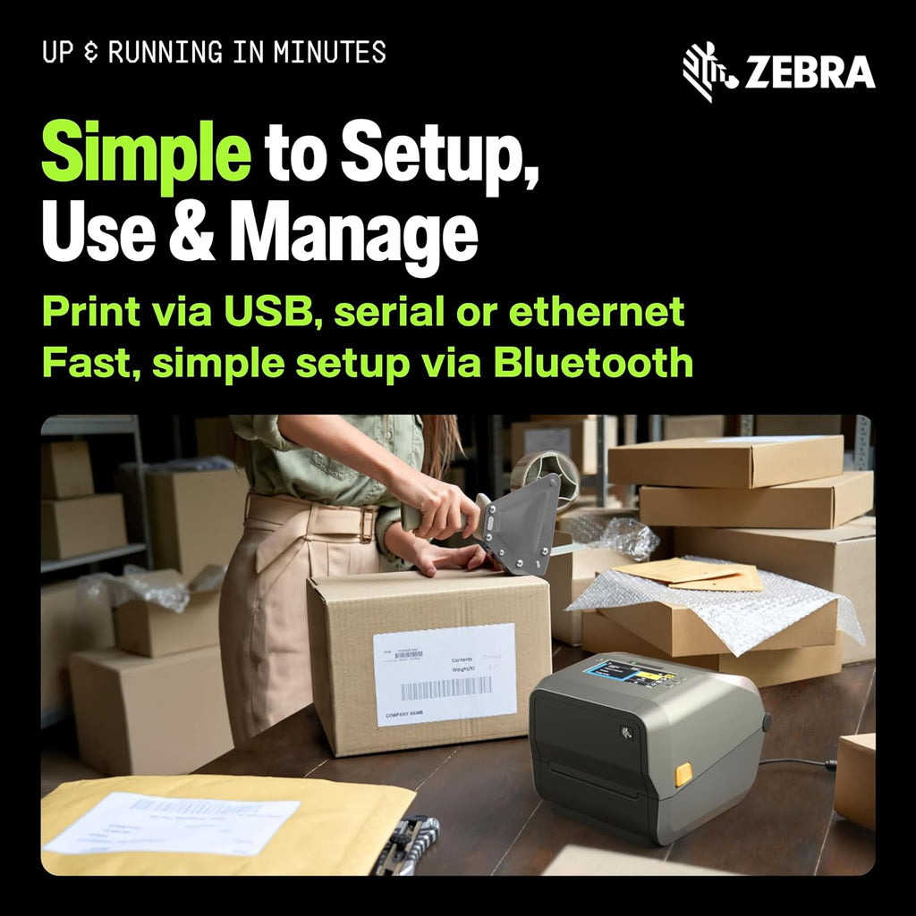 Zebra ZD621 Thermal Transfer Shipping Label Printer | Color Touch LCD | 4x8 - Image 6