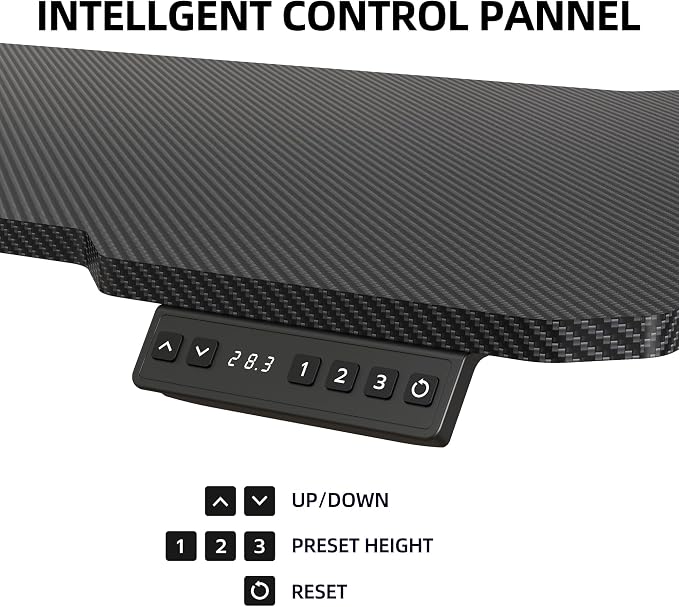 59 Inch L Shaped Standing Desk with Shelves and Keyboard, Electric Corner Standing Desk Adjustable Height, Sit Stand Computer Table with Reversiable Splice Board，Black Carbon - Image 8
