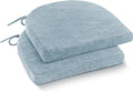 IPYNBAP Chair Cushions for Dining Chairs, Kitchen Chair Cushions, 16'' x 16'' x 2'', Non Slip Indoor Seat Cushions, Chair Pads for Dining Chairs with Ties & Removable Cover, Set of 2, Light Blue by IPYNBAP