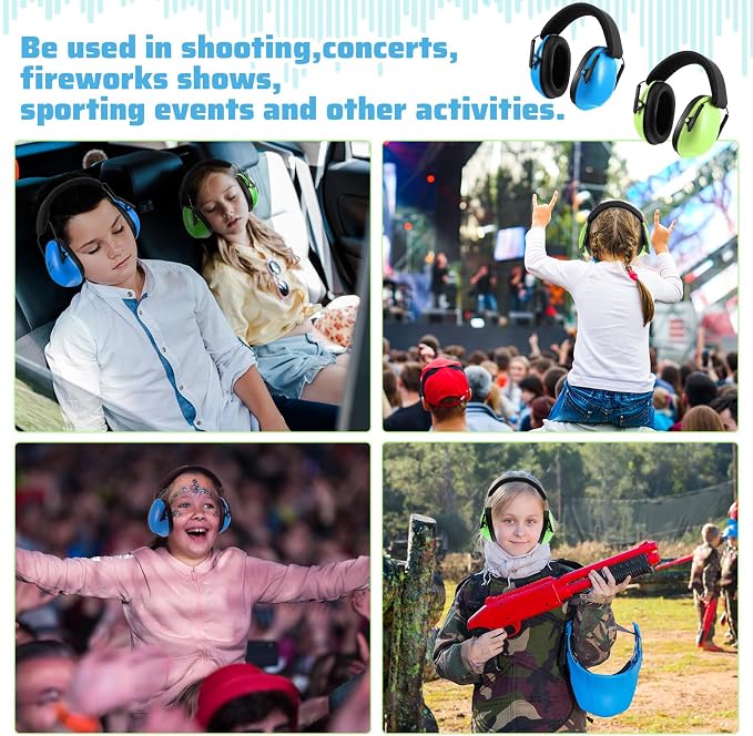 12 Pcs Kids Noise Cancelling Headphones Ear Muffs Fresh Style | Ear Protection for Kids Adults 27dB Noise Reduction Hearing Earmuff for Autism Sensory Relief Concerts Fireworks Studying - Image 5