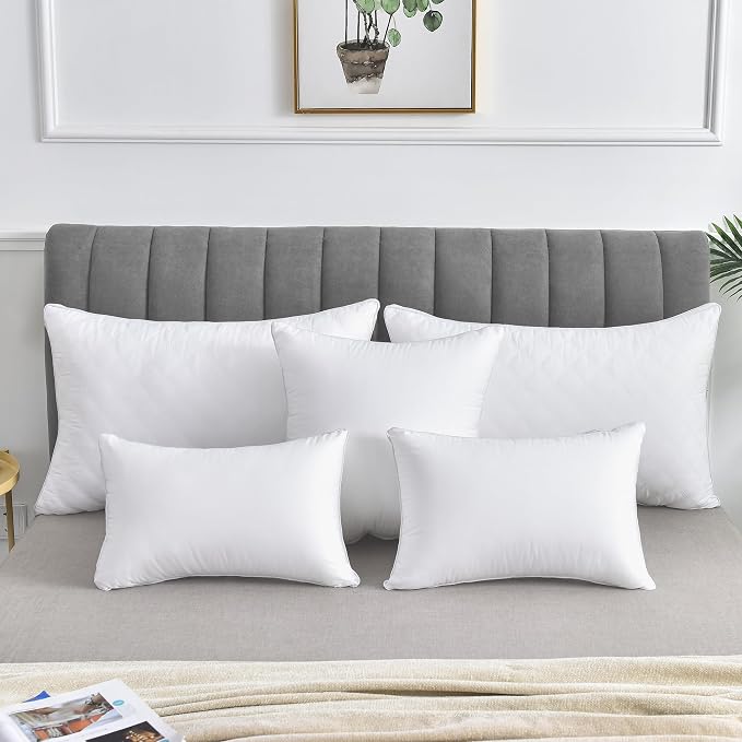 Oubonun 12"x20" Throw Pillow Insert – Plush and Supportive Decorative Cushion with 100% Cotton Cover, for Couch, Sofa, Bed, Chair – Pack of 1 - Image 6
