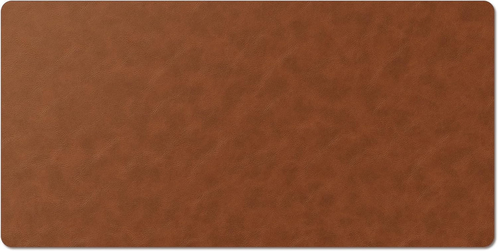 Nekmit Leather Desk Blotter Pad 36 x 20 Inches, Flat, Non-Slip, Waterproof, Brown by Nekmit