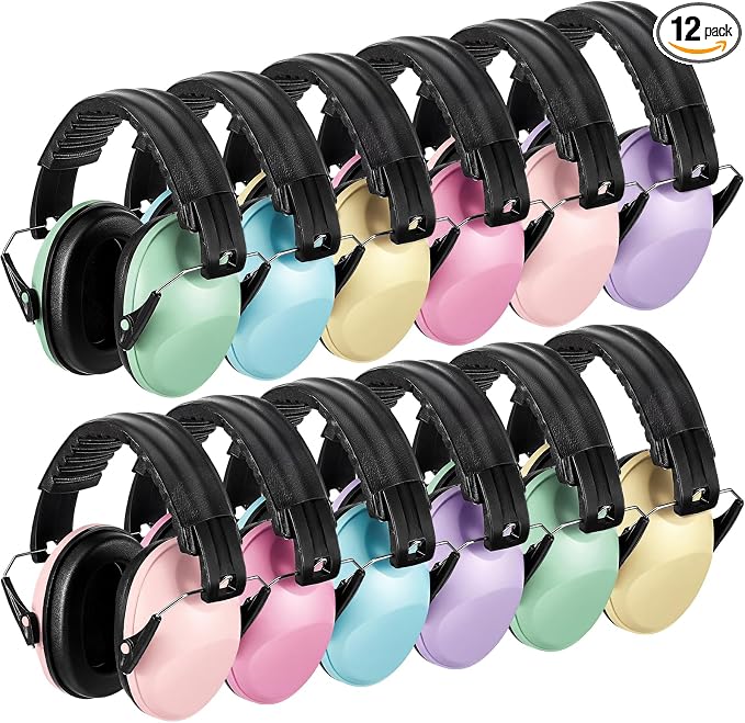 12 Pcs Kids Noise Cancelling Headphones Ear Muffs Sweet Style | Ear Protection for Kids Adults 27dB Noise Reduction Hearing Earmuff for Autism Sensory Relief Concerts Fireworks Studying by Amylove