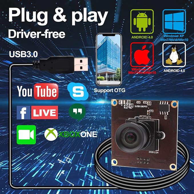 ELP USB3.0 Mini PC Camera - Low Light 1080P 50fps USB Security Camera for Computer & Laptop - Image 9
