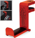 ENHANCE PC Gaming Headphone Holder - Desk Headphone Hanger Esports Headset Holder with Adjustable 360 Rotation, Under Desk Hook Clamp, Universal Fit - Built in Cable Clip Organizer - Red by ENHANCE