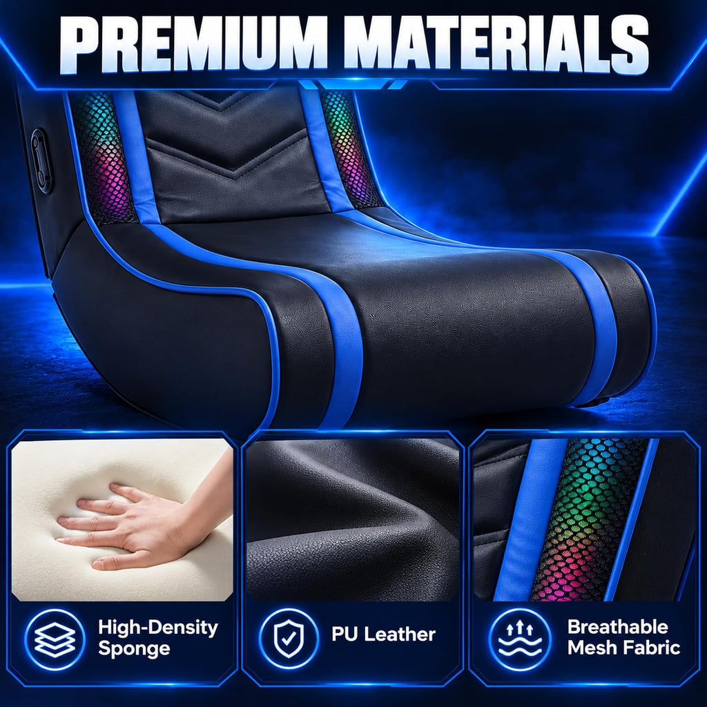 Foldable Floor Gaming Chair with LED Lights for Kids/Adults - Image 6