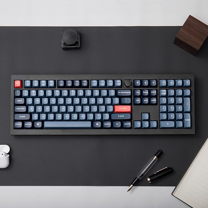 Keychron V6 Max Wireless QMK Mechanical Keyboard 2.4 GHz & Bluetooth | Full-Size Layout Custom with Hot-swappable Silent Red RGB Backlight Compatible with Mac Windows Linux - Black - Image 6