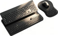 Ergonomic Keyboard and Mouse Pad Combo with Stand/Wrist Rest, Black | Keyboard Riser Mousepad for Desk with Soft Memory Foam, Comfy Massage, Non-slip PU Base,Carpal Tunnel Pain Relief by Unknown