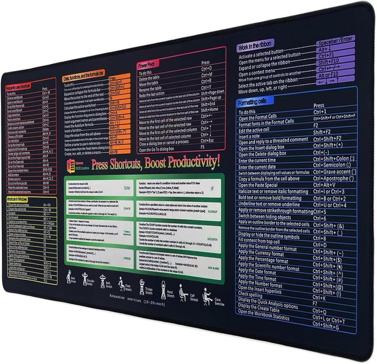 XXL Gaming Mouse Pad 35.4x15.7 Professional Large Mouse Pad & Computer Game Mouse Mat-90x40 Excelnew by Cmhoo